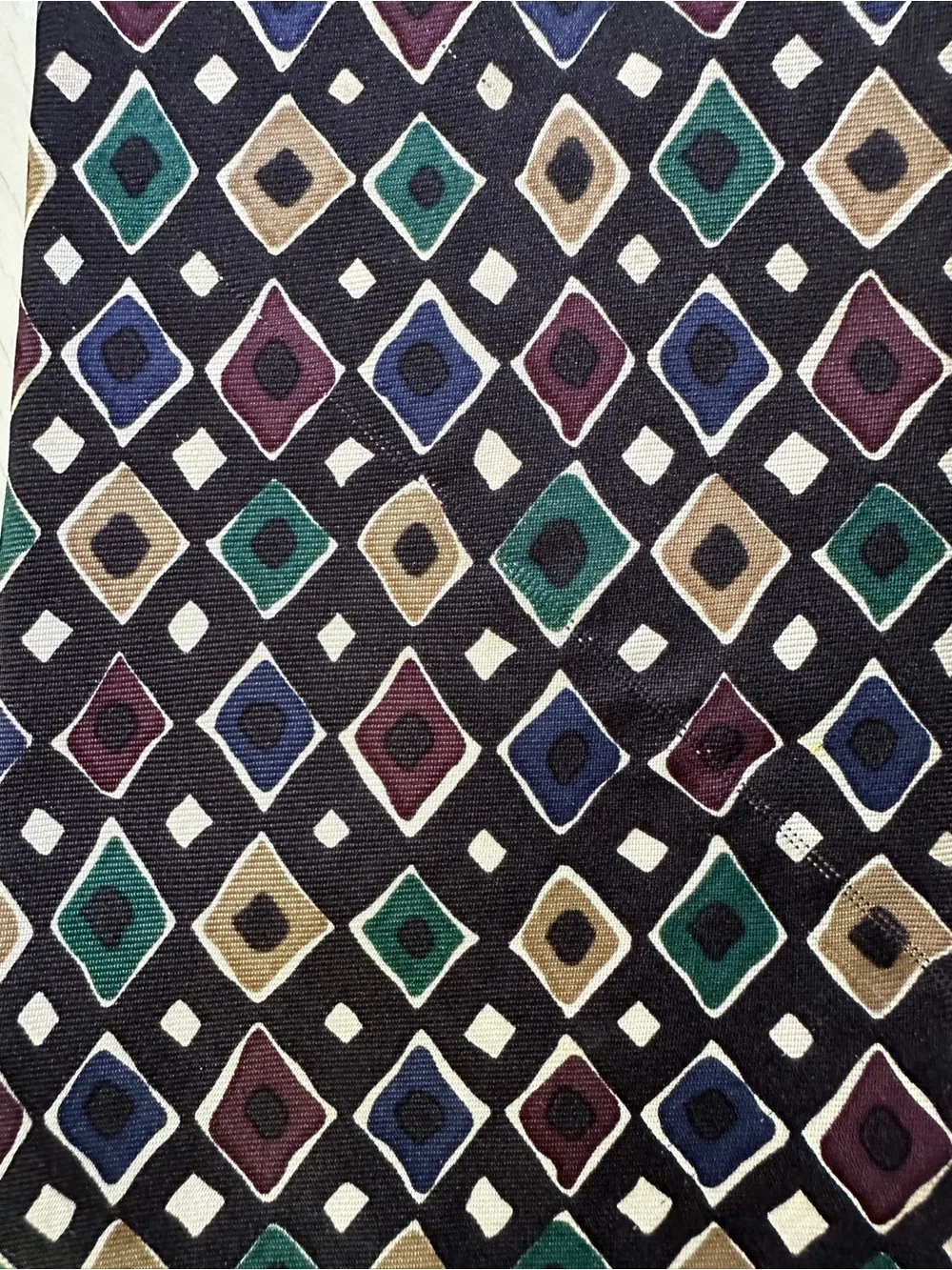 VTG Pierre Cardin Silk Men's Abstract Patterned Tie Multicolor